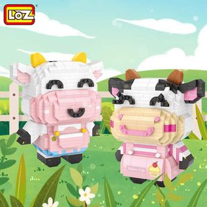 2021 Cow Year LOZ Micro Building Blocks Cartoon Animal Juguetes Bloque Creator Diamond Bricks DIY Educational Toys for Kids Gift Y0816