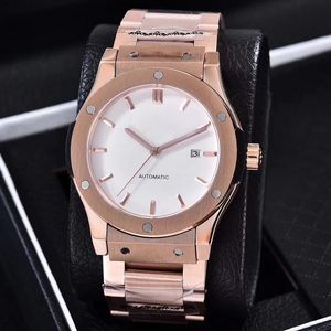 Luxury Men Automatyczne zegarek mechaniczny Stal Pasek Męskie Wodoodporne stale nierdzewne zegarki biznesowe dostępne są różne kolory