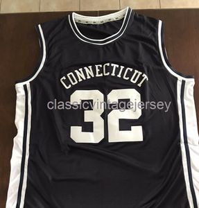 Maglia da basket da uomo NCAA grande vintage Richard Hamilton Uconn Huskies cucita personalizzata Maglia da basket da uomo Ncaa