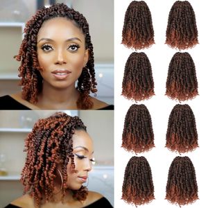 LANS 24 Inch Passion Twist Crochet Hair for Black Women Pre twisted Curly Spring Twists Hair Synthetic Braiding Hair Extension LS01