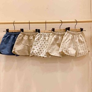 Pantaloncini e cappello in cotone per bambini Pantaloni larghi traspiranti per ragazzi e ragazze Pantaloni corti per bambini 210429