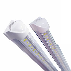 LED Tüp 8ft Mağaza Işık Fikstürü 144 W Soğutucu Kapı Dondurucu Ampüller 2ft 4ft 5ft 6ft V Şekil Entegre Tavan Lambaları ABD Stok 25 Paket 14400LM USALIGHT