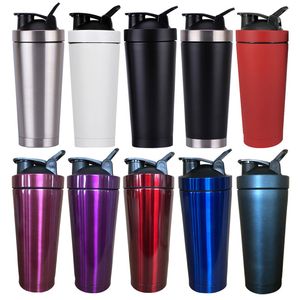 750 ml Białko Shake Cup Drinkware Stal nierdzewna Podwójna ściana Próżniowa izolowana Sporty Jogi Butteiny Wodne Butelki