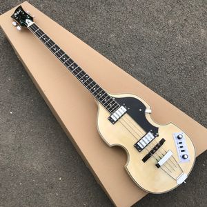 natural wood finish Hofner BB2 bass guitar violin body style basse top quality HCT bajo designed in German