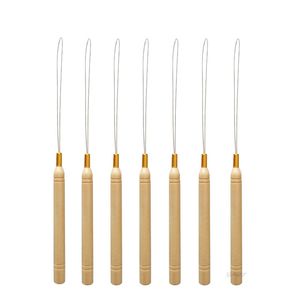 Micro Rings Loop Tool nawlekacz do ciągnięcia igły używany ze szczypcami do włosów i koralikami do ludzkich włosów Feather Extension Tools