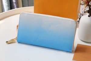 수영장 Zippy Wallet Purse 클러치 M80360 M80361 레이디 가죽 지갑 폴드 카드 홀더 여권 여성 코팅 캔버스 접힌 지갑 코인 파우치 상자 먼지 가방