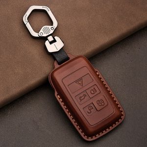 Luxury Genuine Leather Car Key Case Cover for Jaguar XEL XFL PACE XF Auto Accessories Keychain Holder Bag Keyring Cowhide 220228
