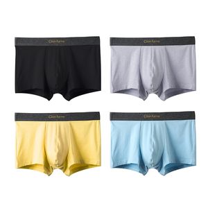 Adolescente calcinha 4 pçs / pacote de algodão meninos underwear cor pura crianças cuecas casuais boxers térmicos para adolescentes crianças roupas 211122