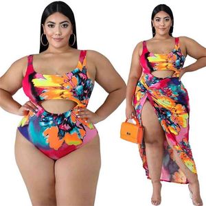 Swimsuits Plus Size 2 peças Sets Atacado Bikinis Natação Terno Sexy Jumpsuit Swimsuit Cover Up Summer Drop 210629