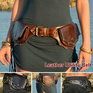 Wholesale pirate antique resale online - Medieval Pouch Bag Belt Leather Saddle Wallet Men Women Steampunk Viking Pirate Costume Antique Gear Accessory Cosplay for Adult
