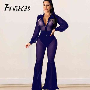 Mesh Tassel Patchwork Body Femme Playsuit Seksowny Body Skinny Kombinezon Bodycon Club Stroje Hollow Out Party Pani kombinezony 210520