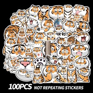 100 pçs / lote tigres bonitos adesivos para laptop skate caderno bagagem de água garrafa de água decalques
