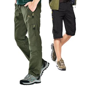 Pantaloni da uomo rimovibili Rimovibile Casual Casual Casual Casual Elastic Elastico Elastico Ultra-Thin Impermeabile Trekking Pantaloni da trekking dell'esercito Breve carico