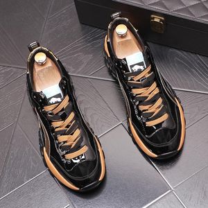 High Quality Male Business Wedding Shoes Fashion Designer Men LightWeight Sneakers Luxury Air Cushion Lace-Up Casual Walking Loafers