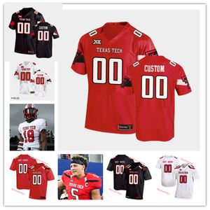 Maglia da calcio personalizzata TTU Texas Tech Zach Thomos E.J. Holub Dave Parks Gabe Rivera Bam Morris Henry Colombi Eric Monroe Erik Ezukanma Chadarius Townsend Tahj Brooks