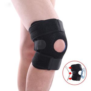 Treinamento esportivo ajustável Brace elástica Kneepad Patella Fitness Cicling Knee Pads Hole Segurança Proteção Gear G18 cotovelo