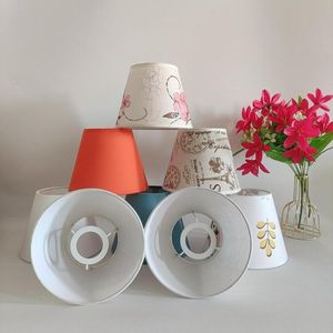 Lamp Covers & Shades 8PC Xianfan Korean Ins Style Fabric Composite PVC Bedroom Living Room Kitchen Desk Lamps E27 Shade Lampshade Ceiling