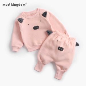 Mudkingdom Neonate Ragazzi Vestiti Manica lunga Cute Animal Casual Top Pantaloni Abiti Abbigliamento per set Autunno 210615