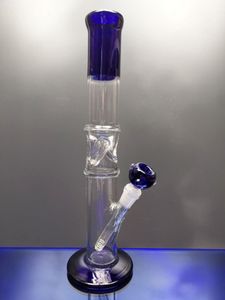 15.5INCH Hookahs Heady Colors Glass Bong Unik Bubbler Helix Bongs Tall Spole Vattenrör Straight Tube Recycler Dab Rig Cheeppshop