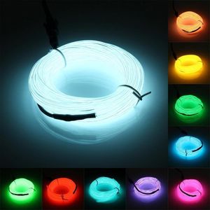 Strängar MNeon Ljus Sömkant Neon Car Lights Dance Party Decor Flexibel Rope Tube LED Strip med A Batteri V Driver CD