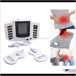 Engelsk version Electric Muscle Stimulator Body Slimming Masr Pulse Tens Acupuncture Machine 16PadseUus Plug Vi2cr Health Gadgets KD9Ch