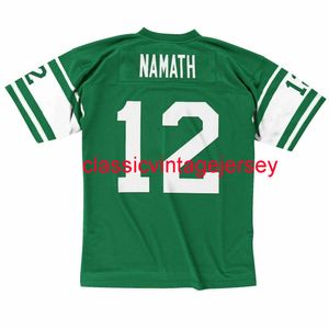 Joe Namath 1968 Jersey 스티치 커스텀 이름 번호 축구 저지