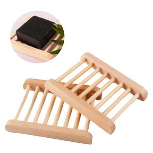 Natural Wooden Soap Dishes Tray Holder Bath Handmade Storage Box Plate Container Household Shower Bathroom Supplies