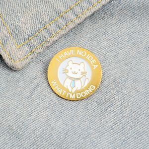 Kreskówka Proste Japońskie Kot Broszki Dla Dzieci Cute Animal Paint Pins Letter Talk Moda Dziewczyna Pozłacany Odznaka Zabawna Dżinsowa Koszula Kołnierz Kołnierz Clope Akcesoria