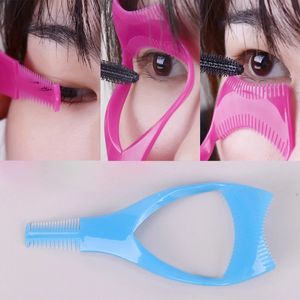Eyelash Tools 3 in 1 Makeup Mascara Shield Guide Guard Curler Eyelashes Curling Comb Lashes Cosmetics Curve Applicator Combs 0823