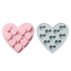10 griglie Stampo per dolci in silicone a forma di cuore Stampo per cioccolato fai-da-te Stampo per ghiaccio 15,7x14,9x1,5 cm Dimensioni