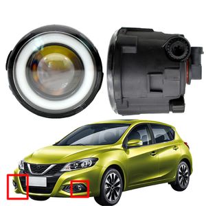 Para Nissan Tiida 2007-2012 Nevoeiro Luz de alta qualidade Daytime Running Luzes LED Angel Eye Styling Par