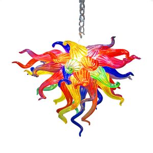 Nordic Murano Style Glass Chandelier Colorful Handmade Blown Chandeliers LED Light