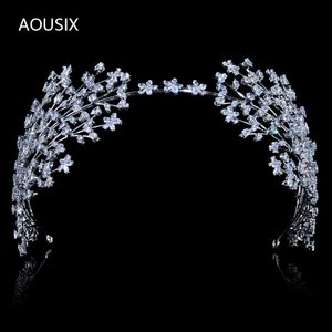 Luxury Bridal Headwear Zirconia Crown Hairband Fashion Bridal Wreath Wedding Hair Jewelry Hair Accessories Women's Soft Headdres X0625