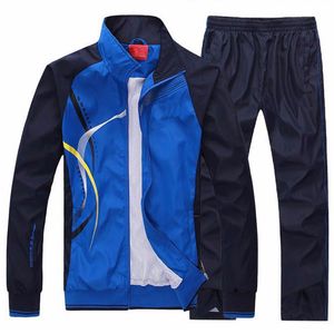 Men's Sportswear Set Autumn Print Tracksuit Basketball training Sport Suit Two pieces Jacket+Pant Sweatsuit Male Brand Clothing Tracksuits