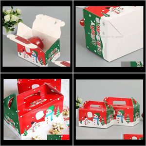 Other Event Festive Party Supplies Home & Garden Drop Delivery 2021 Christmas Box Storage Boxes Gingerbread Cookie Orange Cake Biscuit Candy