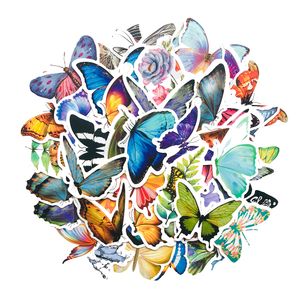 50 pezzi colorati splendidi adesivi a farfalla pattina
