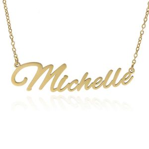 Pendant Necklaces Sterling Silver Gold Plated Name Personalized Custom Jewelry Initial Chain Nameplate Birthday Gifts