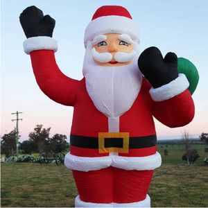 26ft jätte uppblåsbar jultomten julblåsbar utomhusdekoration för gårdsfest Xmas -dekorationer med fläkt