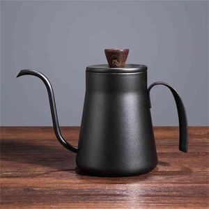 Caffè da 400 ml di tè per tè non abbicchio per cibo antiaderente in acciaio inossidabile a collo di guapa arotela per cigno cigno a bocca sottile con coperchio 210408