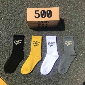 Socks Skate Crew модная буква напечатанная трубка мужская и женская пара спортивные хип-хоп 3 пары / коробка