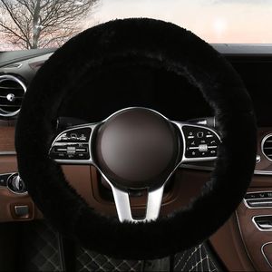 Volante Coberturas de carro Capa Universal Inverno Plush Lã Macio Elástico Proteger Acessórios Interiores