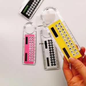 2021 Speelgoed Novelty Games Mini Draagbare Zonne energie Calculator Creatieve Multifunctionele Liniaal Studenten Gift Gratis DHL