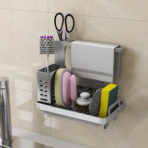 Szczotka do mydła ze stali nierdzewnej Soap Brush Uchwyt Kitchen Caddy Organizator z PAN Premium Kuchnia Suszarka Organizator 210705