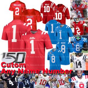 Personalizzato Uomo Donna Gioventù Ole Miss Rebels Maglia da calcio Elijah Moore Matt Corral Jerrion Ealy Kenny Yeboah Dontario Drummond Keidron Smith John Rhys Plumlee Mingo