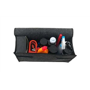 Cinza carro tronco organizador organizador caixa de armazenamento bolsa dobrável macio feltro automático carro boot organizador ferramentas de viagem strowing broting caixa de recipiente y0721