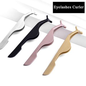 1 pc Eyelashes Encrespador de Aço Inoxidável Falshe Olho Lash Tweezers Aplicador Extensão Eyelash Nipper Clip Ferramentas de Maquiagem