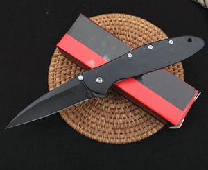 Yüksek kaliteli 1660 destekli hızlı açık flipper katlanır bıçak 8CR13MOV siyah titanyum kaplı bıçak paslanmaz çelik kolu perakende kutusu ile