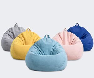 Mobiliário preguiçoso sofá capa sólida cadeira de cadeira sem enchimento / saco de feijão interno Puff sopro sofá tatami sala de estar