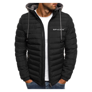 Hoodies masculino moletom spacex jaqueta de inverno quente cashmere slim casaco para baixo casaco esportes top engrossar grandes