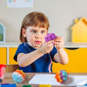 Party Favor Dekompression Ball Silikon Pop Runde Presse Pinch Squishy Zappel Stress Sensory Spielzeug